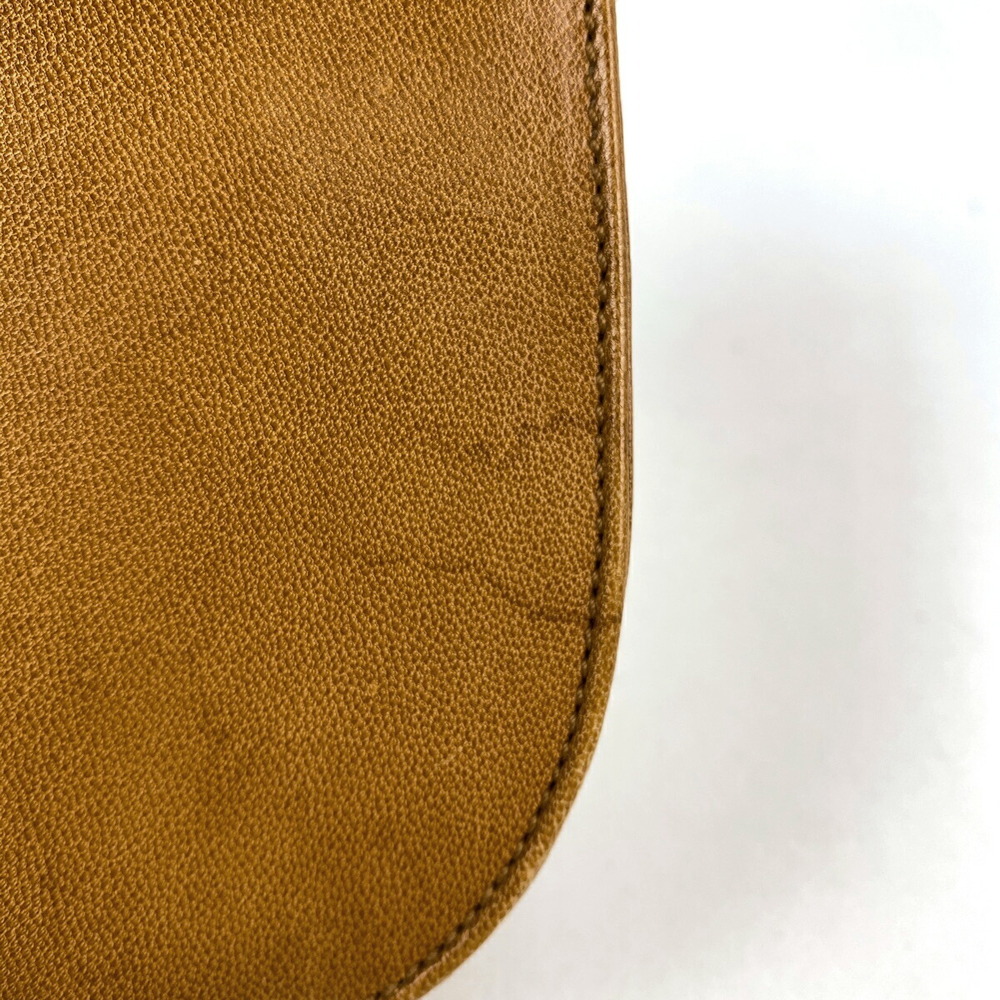 Prada Logo Shoulder Bag Hobo Chain Leather Brown - Picture 4 of 7